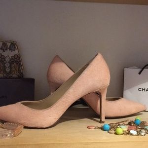 Banana Republic Real Silky Calf Fur pastel heels